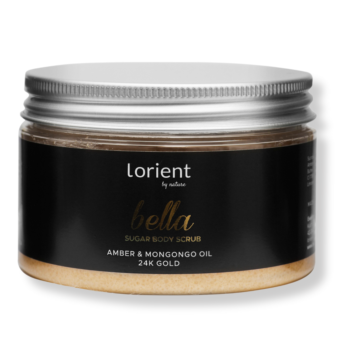 Bella peeling cukrowy do ciała z 24k złotem