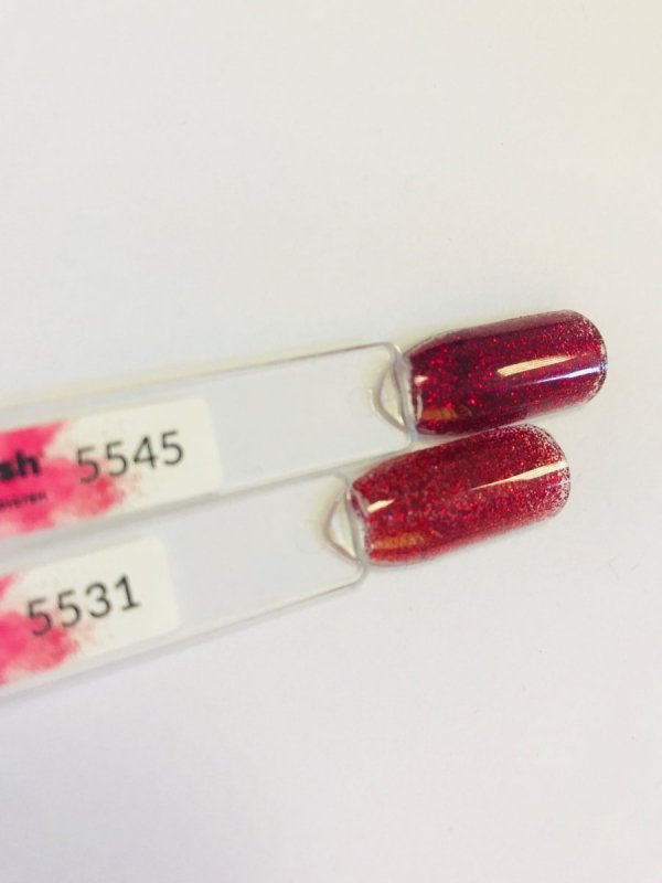 Puder do manicure tytanowy - CUCCIO DIP - Ruby Red Glitter 14G (5531)