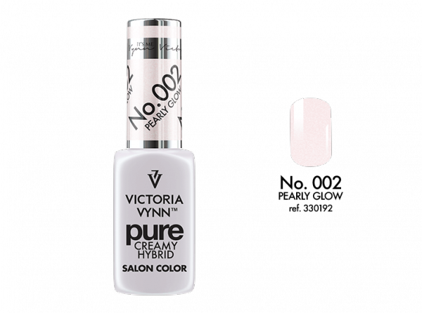 002 Pearly Glow - kremowy lakier hybrydowy Victoria Vynn PURE (8ml)