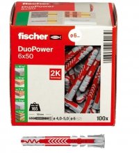Kołek rozporowy FISCHER duopower 6x50 - 100 szt (538240)