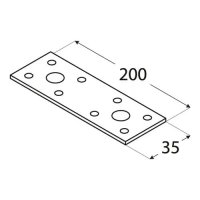 ŁĄCZNIK PŁASKI CIESIELSKI PŁASKOWNIK LP3 200X35X2.5 - 20szt