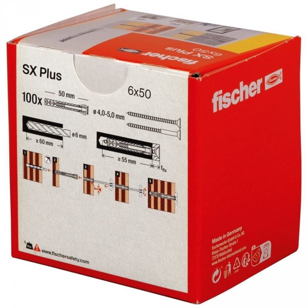 Kołek rozporowy FISCHER SX Plus 6x50 - 100 szt (568106)