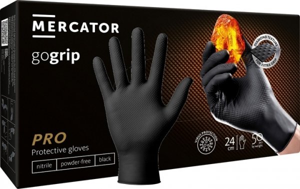 Rękawice nitrylowe MERCATOR gogrip roz. XL - 50szt.