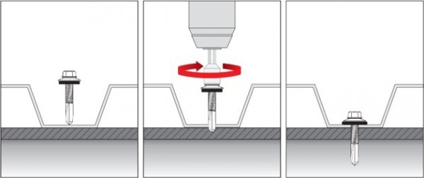 Wkręt samowiercący IMPAX 5,5X25 + EPDM - 250szt RAL 8017