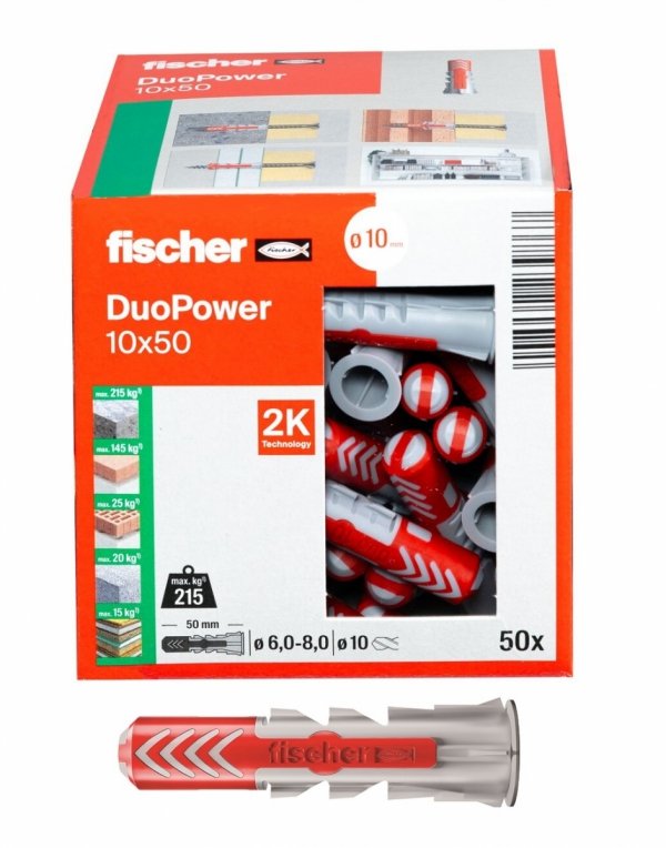 Kołek rozporowy FISCHER duopower 10x50 - 50 szt (555010)