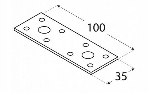 ŁĄCZNIK PŁASKI CIESIELSKI PŁASKOWNIK LP1 100X35X2.5 - 20szt