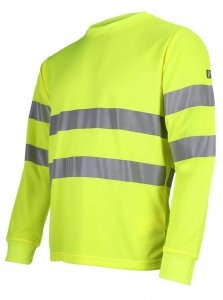 T-SHIRT OSTRZEGAWCZY Z DŁUGIM RĘKAWEM FLUO