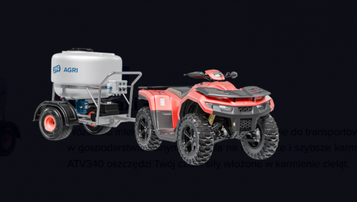 Wózek do pojenia cieląt  z dystrybutorem i mikserem / mieszaczem 340L