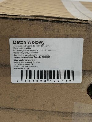 Baton wołowy 10 x 900g