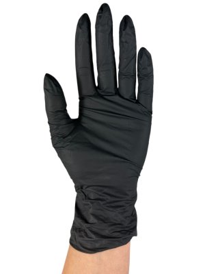 Rękawiczki nitrylowe czarne - L