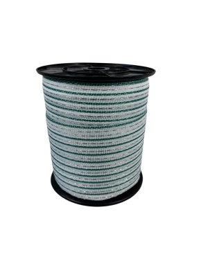 Taśma ogrodzeniowa TITAN, 200m x 20mm, biało-zielona