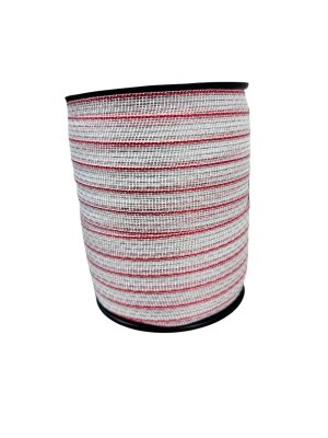 Taśma PROFI 200m, 20mm, biało-czerwona 