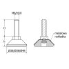 Stopki z metalową nakładką SR-12 fi30 M10x20 - 10 szt