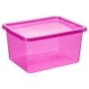 Pojemnik, pudełko Basic 20L - różowy brokat
