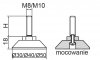 Stopka regulacyjno-obrotowa skręcana fi50 - M12x40 - 4 szt.