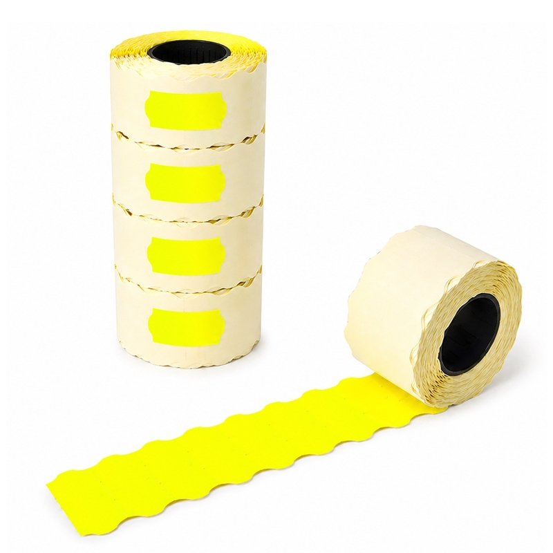 Taśma do metkownicy jednorzędowej Blitz 26x12 mm żółta 5 rolek