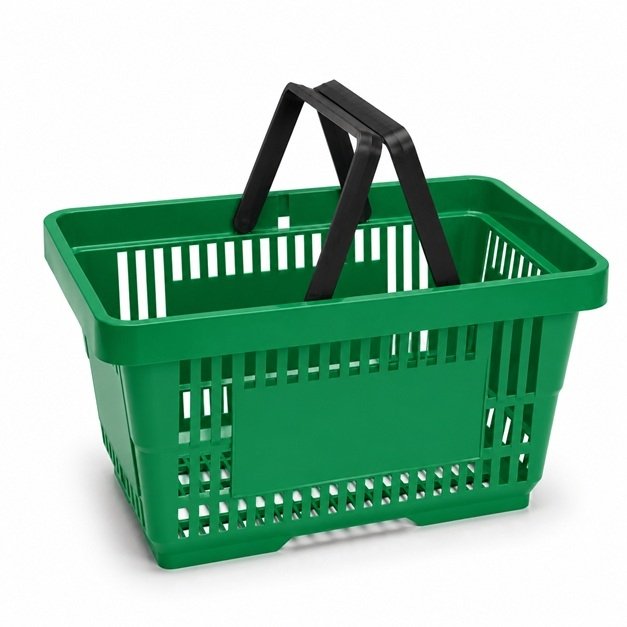 Koszyk sklepowy 22L - II rączki - kolory 15 sztuk