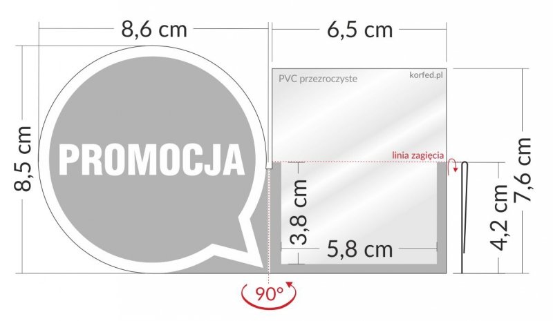 Osłonka cenowa na listwę - PROMOCJA - koło 