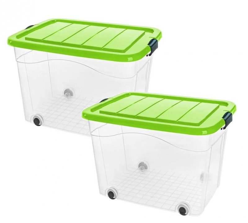 Pojemnik Roller Box z pokrywą 100L - 2 sztuki