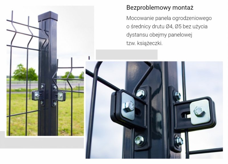 Uniwersalny uchwyt z tworzywa UUT do paneli brązowy - 25 sztuk