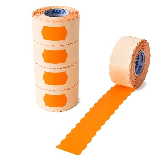 Taśma do metkownicy jednorzędowej Sato 26x12 mm pomarańczowa