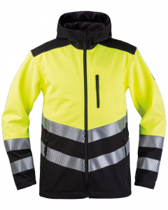 Kurtka Softshell odblaskowa Hivis z kapturem | męska