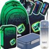 ZESTAW 5 el. Plecak wczesnoszkolny 16 L ASTRABAG MINECRAFT CREEP gra, PIXEL HERO (502024095SET5CZ)