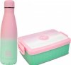 Zestaw bidon i śniadaniówka Drink&Go butelka termiczna CoolPack 500ml różowe ombre, GRADIENT STRAWBERRY (Z04754+Z07754)