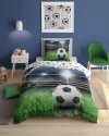 Pościel bawełniana FOOTBALL Piłka nożna 140 x 200 cm komplet pościeli (5155A)