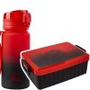 Zestaw bidon i śniadaniówka CoolPack BRISK MINI czerwone ombre, CRANBERRY 400ml (56223CP+Z07756)