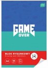 BLOK RYSUNKOWY białe kartki A4 GAME OVER mix (14512)