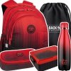ZESTAW 5 el. Plecak wczesnoszkolny CoolPack JERRY 21 L czerwone ombre, GRADIENT CRANBERRY (F029756SET5CZ)