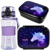 Zestaw bidon i śniadaniówka TRITANUM MINI fioletowy 390ml GALAXY UNICORN (95143+486109)