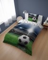 Pościel bawełniana FOOTBALL Piłka nożna 160 x 200 cm komplet pościeli (5155A)