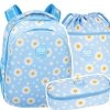 ZESTAW 3 el. Tornister Plecak CoolPack TURTLE  25 L stokrotki, DAISY SUN (F015834SET3CZ)