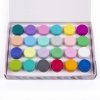 ZESTAW PASTEL Kredki w metalowym pudełku 24 kolory + Farby plakatowe 24 kolory KIDEA (FPP24/KPTMP24)