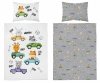 Pościel POJAZDY ZWIERZĄTKA komplet pościeli MAYA MOO 100x135 cm SZARA (5000B)