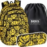 ZESTAW 3 el. Plecak CoolPack PICK  23 L emotikony, BE HAPPY (F099808SET3CZ)
