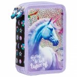 Piórnik trójkomorowy z wyposażeniem UNICORN Jednorożec (PWTJR15)
