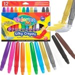 Kredki wykręcane żelowe 12 kolorów 3 w 1 COLORINO KIDS  (36078)