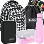 ZESTAW 5 el. Plecak szkolny młodzieżowy BackUP 26 L pepitka, CLASSY (PLB6A17SET5CZ)