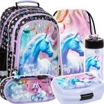 ZESTAW 5 el. Plecak szkolny UNICORN Jednorożec (PL15BJR15SET5CZ)