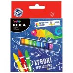 Kredki świecowe grafionowe 12 kolorów KIDEA (KG12KA)
