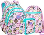 ZESTAW 3 el. Plecak wczesnoszkolny CoolPack JOY S 21L pączki, HAPPY DONUTS (F048665SET3CZ)