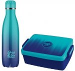 Zestaw bidon i śniadaniówka Drink&Go butelka termiczna CoolPack 500ml niebieskie ombre, GRADIENT OCEAN (Z04509+Z07509)