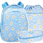 ZESTAW 3 el. Tornister Plecak CoolPack TURTLE  25 L stokrotki, DAISY SUN (F015834SET3CZ)