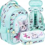 ZESTAW 2 el. Plecak wczesnoszkolny ST.RIGHT My Little Friend MINT KITTY Kotek BPL-58 (68760SET2CZ)