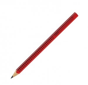 Ołówek FABER CASTELL B Jumbo Grip Trójkątny Gruby CZERWONY (FC-111970)