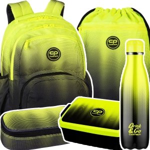 ZESTAW 5 el. Plecak CoolPack PICK  23 L żółte ombre, GRADIENT LEMON (E99510SET5CZ)
