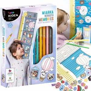 KREATYWNA MIARKA WZROSTU dla dziecka NAKLEJKI KREDKI (KMWMKA)